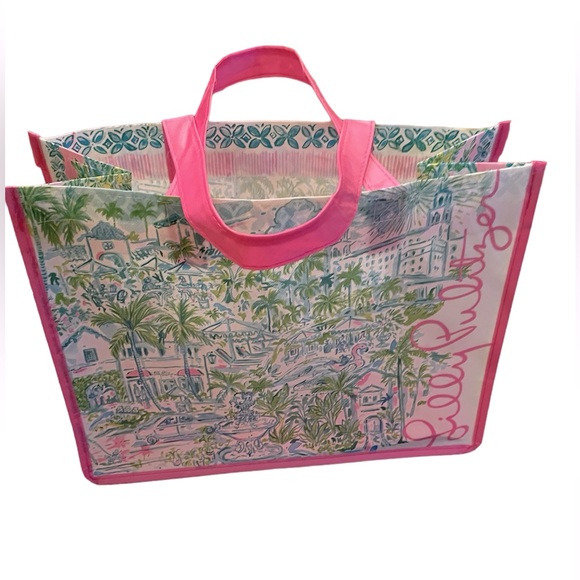 LILLY PULITZER West Palm Beach Reusable Shopper Tote Bag - Picture 5 of 5